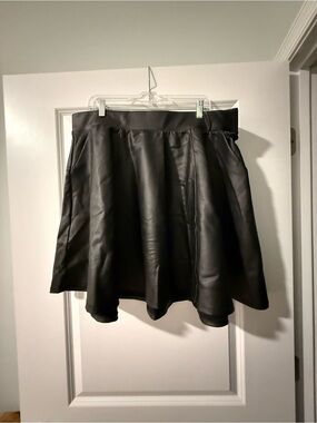 torrid Black Faux Leather Skater Circle Skirt